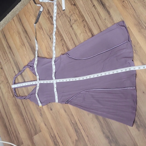 GUESS Antique Violet Beaded T-Back Halter Midi Dress - Picture 11 of 12